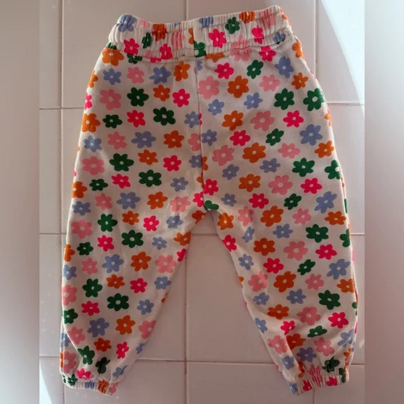 Old Navy Baby Girls Toddler Matching Floral Sweatsuit Set 18-24m Zip Hoodie - Picture 10 of 12